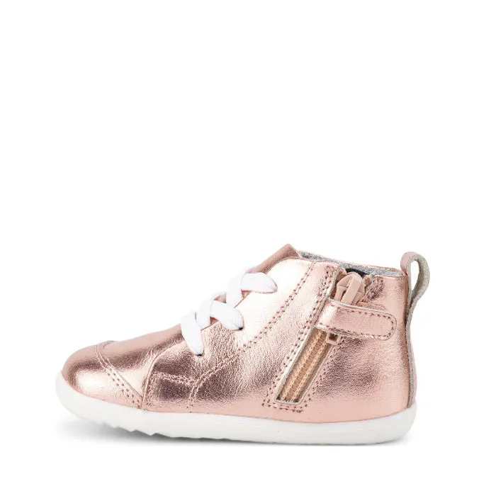 Bobux Step Up SU Alley Oop Boot Rose Gold Metallic