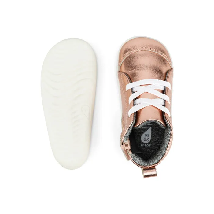 Bobux Step Up SU Alley Oop Boot Rose Gold Metallic