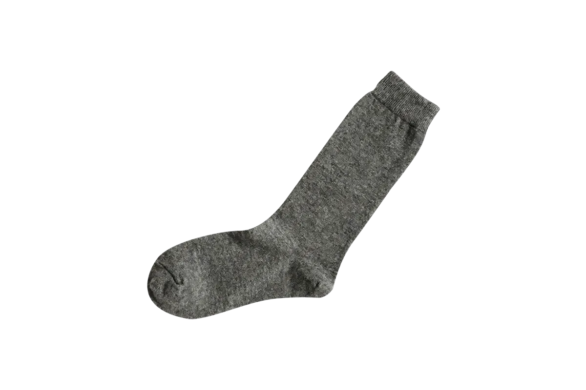 Cashmere Wool Socks in Charcoal - Woman