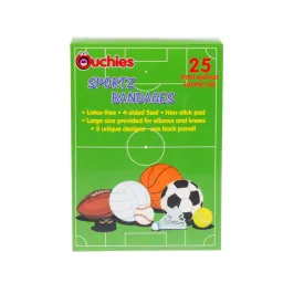 Cosrich Ouchies Sportz Adhesive Bandage, for Kids, 25 Count