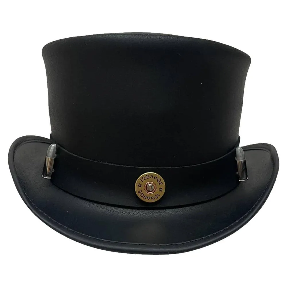 El Dorado Bullet | Mens Leather Top Hat with Bullet Hat Band