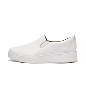 Fitflop Women Rally Leather Slip On Skate Sneakers |FC7-194| Urban White