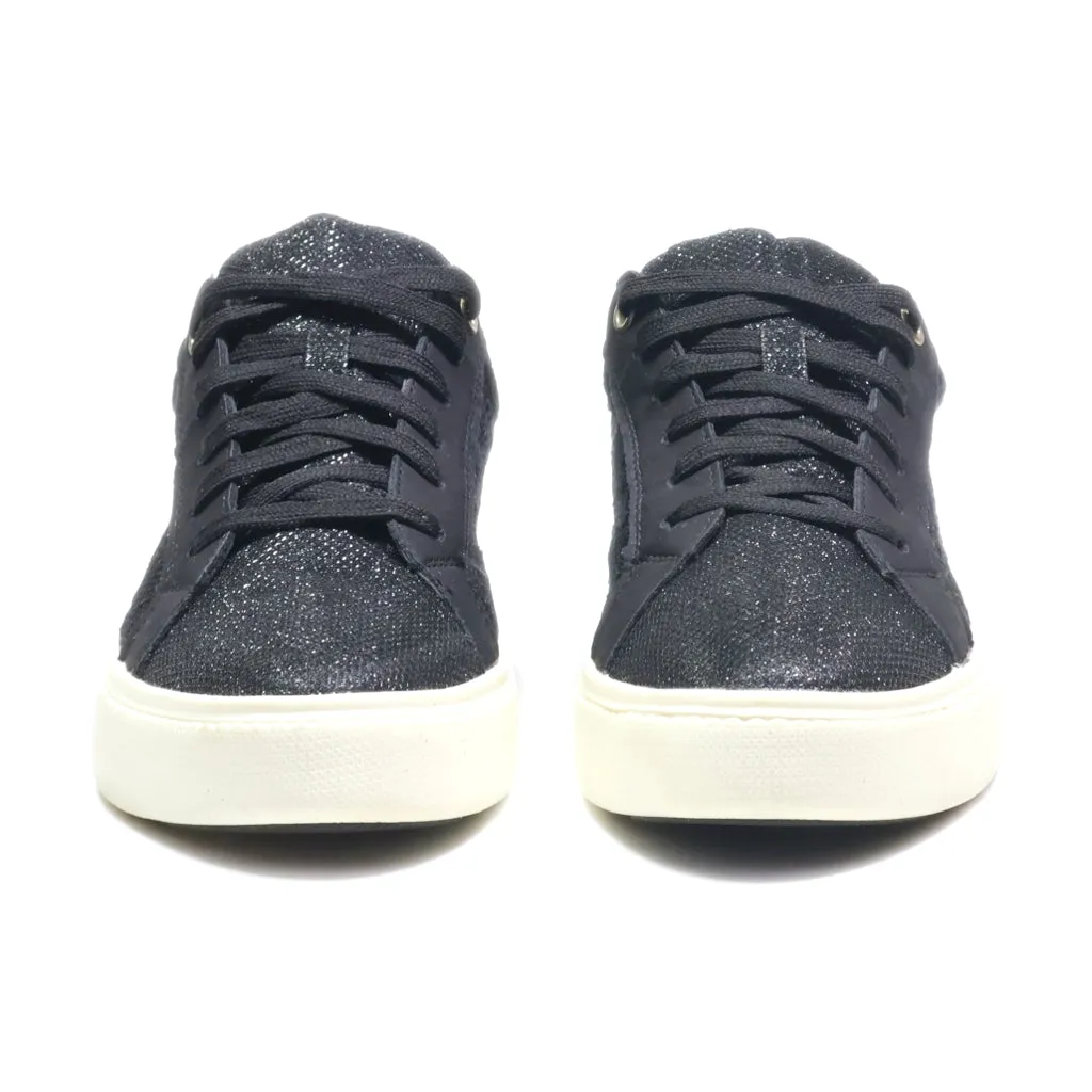 Gemo Low-Top Sneakers Fabric Black Colour For Women