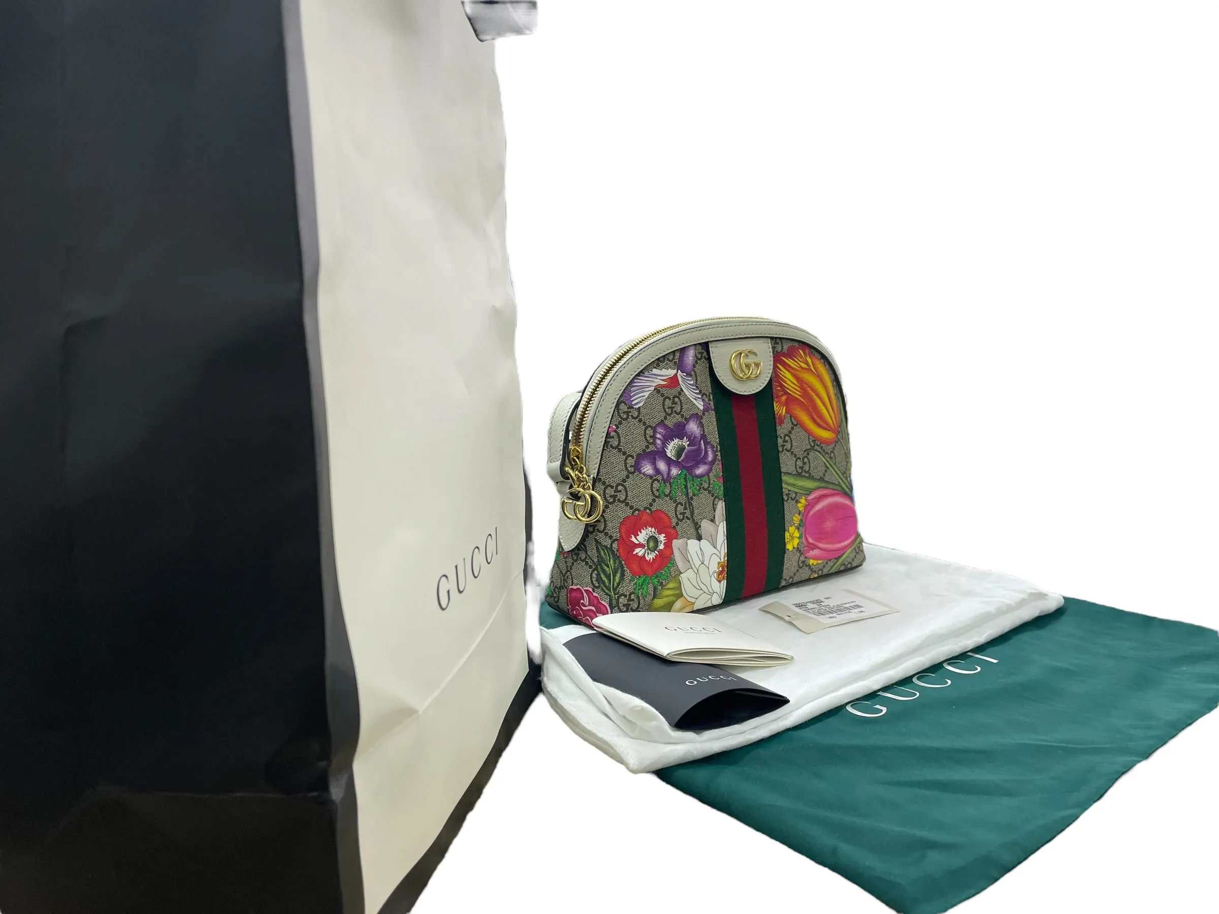 Gucci Ophidia Flora Dome Shoulder Bag