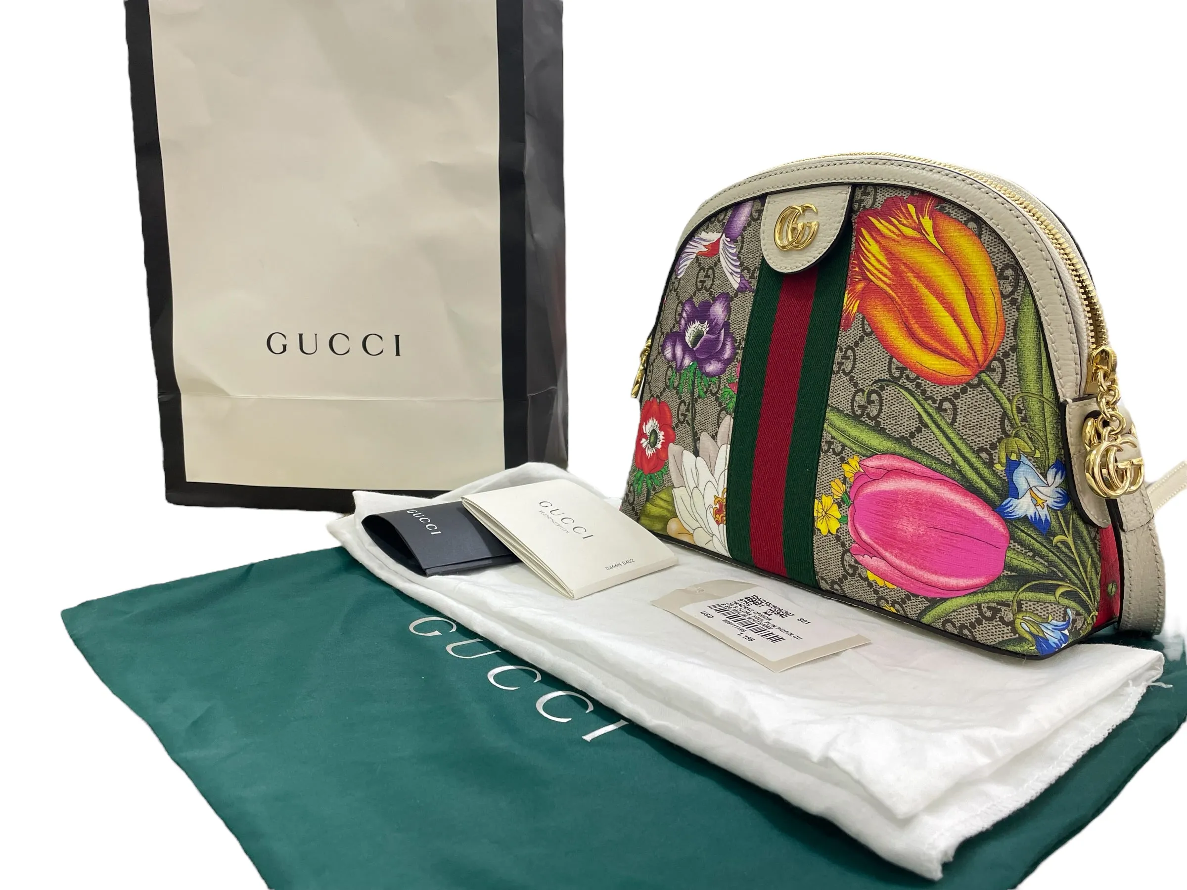 Gucci Ophidia Flora Dome Shoulder Bag