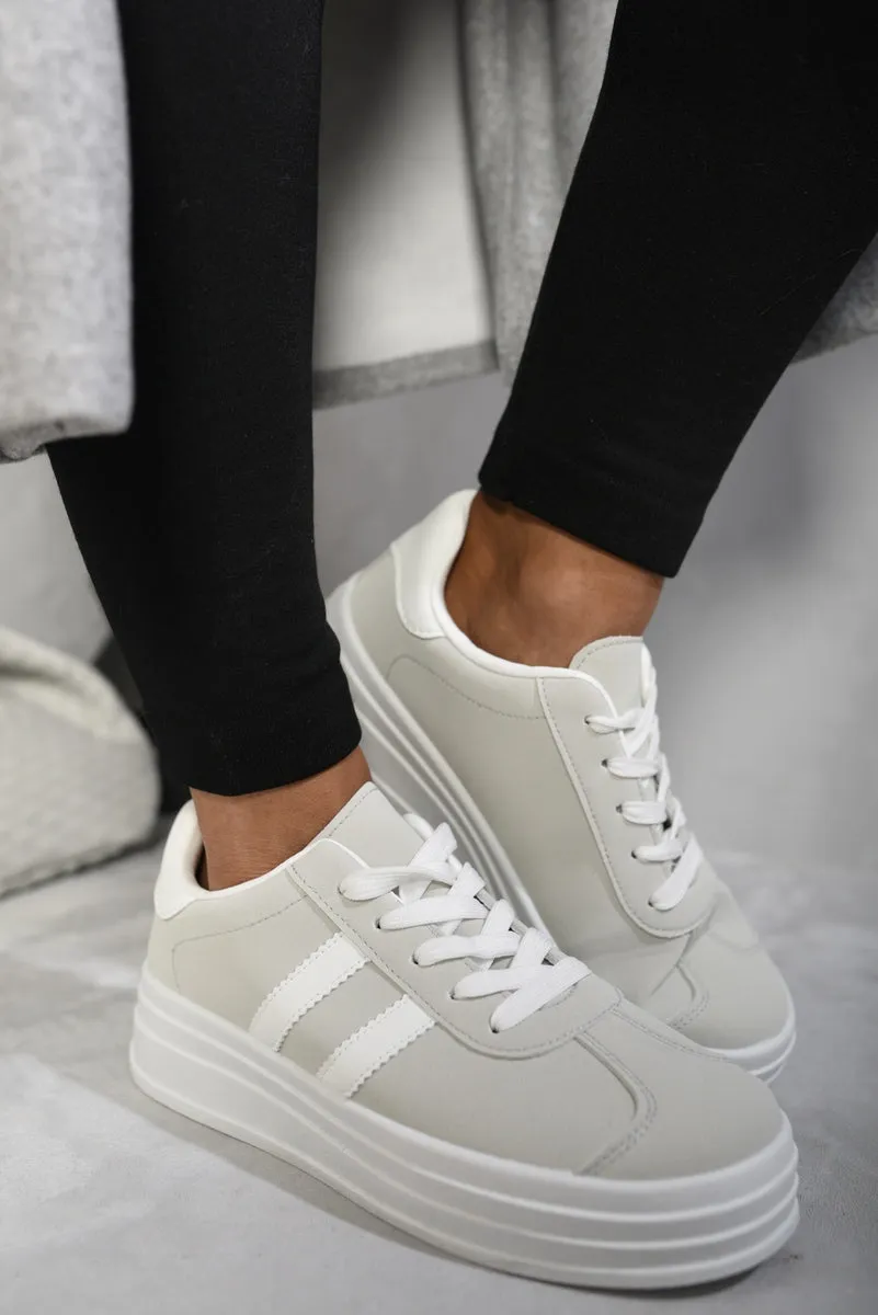 Lace Up Platform Trainers