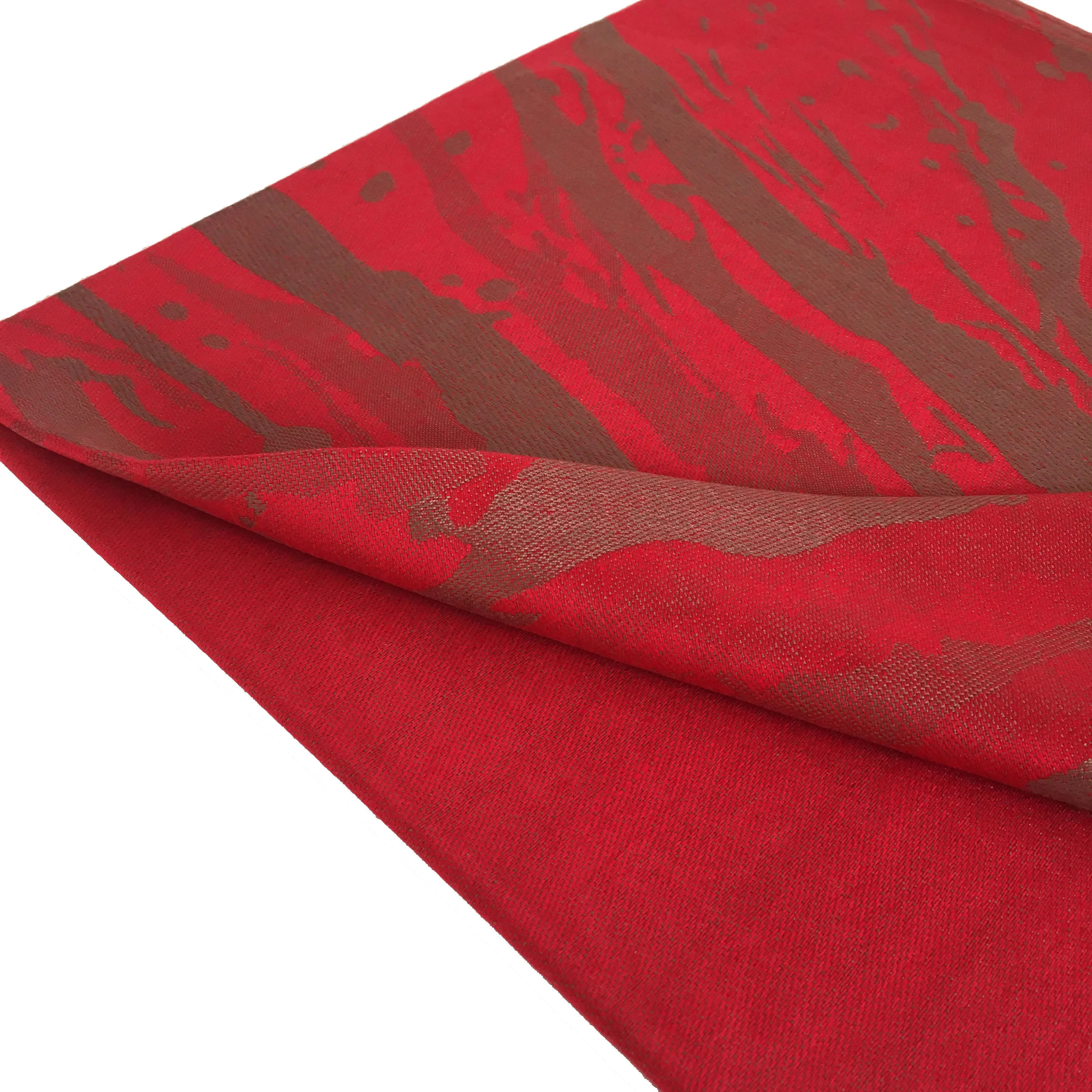 LARGE RED ZEBRA PRINT REVERSIBLE PASHMINA SHAWL SCARF