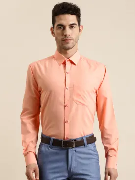 Men's Cotton Peach Casual Shirt