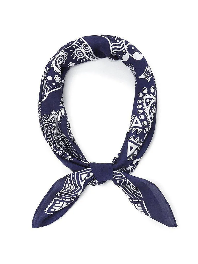 Mixed Print Bandana Scarf