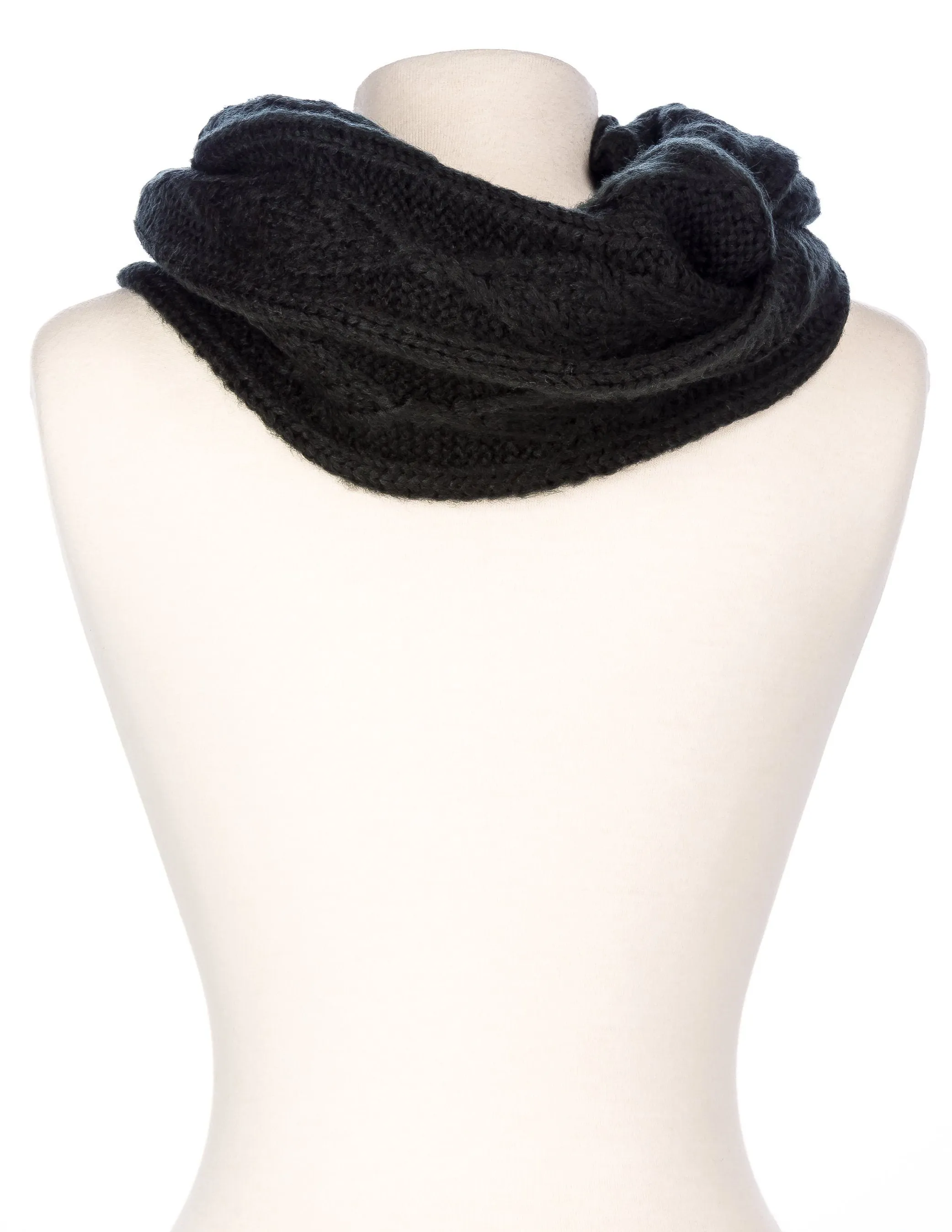 Noble Mount Mens Cable Knit Infinity Scarf