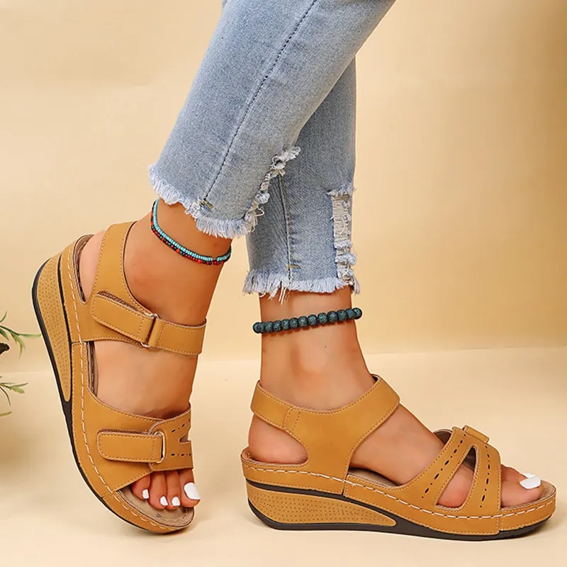 OCW Orthopedic Women Sandals Retro Soft Sole Open Toe Walking Sandals