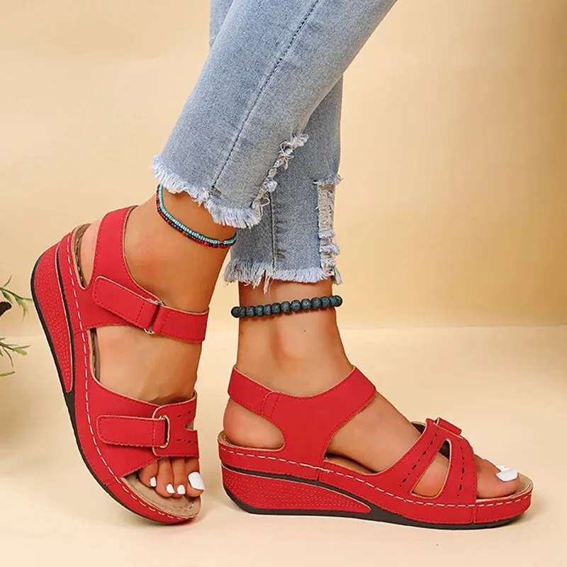 OCW Orthopedic Women Sandals Retro Soft Sole Open Toe Walking Sandals