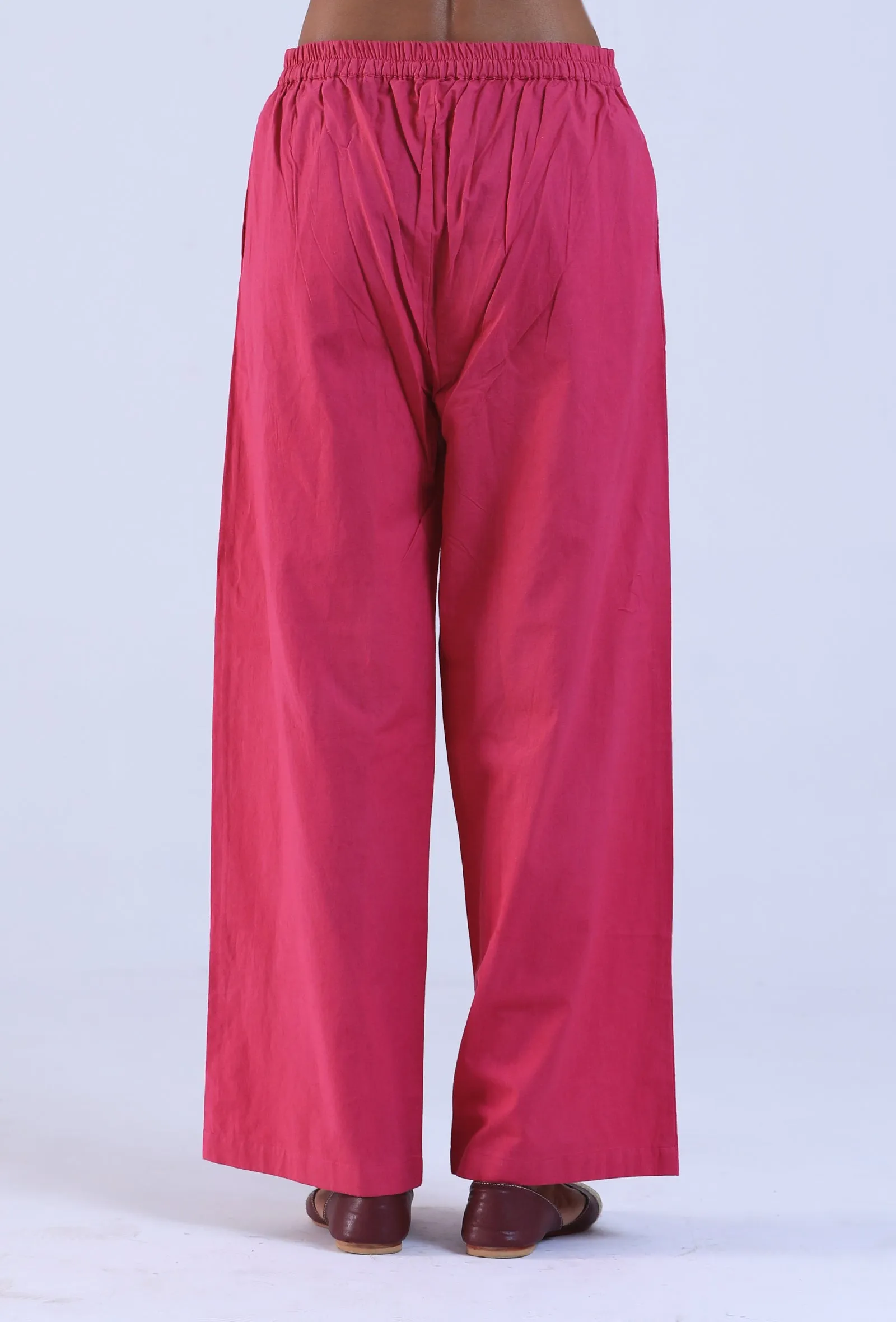 Pink Cotton Women Pant