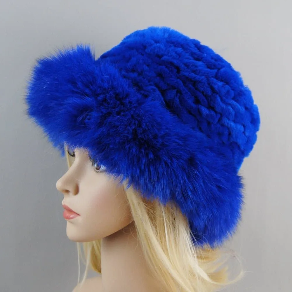 Rabbit and Fox Fur Bomber Hats for Women - Luxurious, Warm, and Fashionable