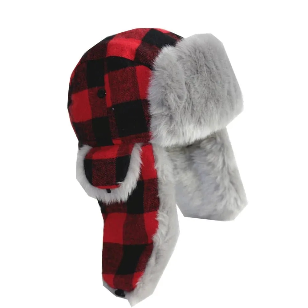 Red Plaid Winter Hats for Women - Keep Warm in Style!