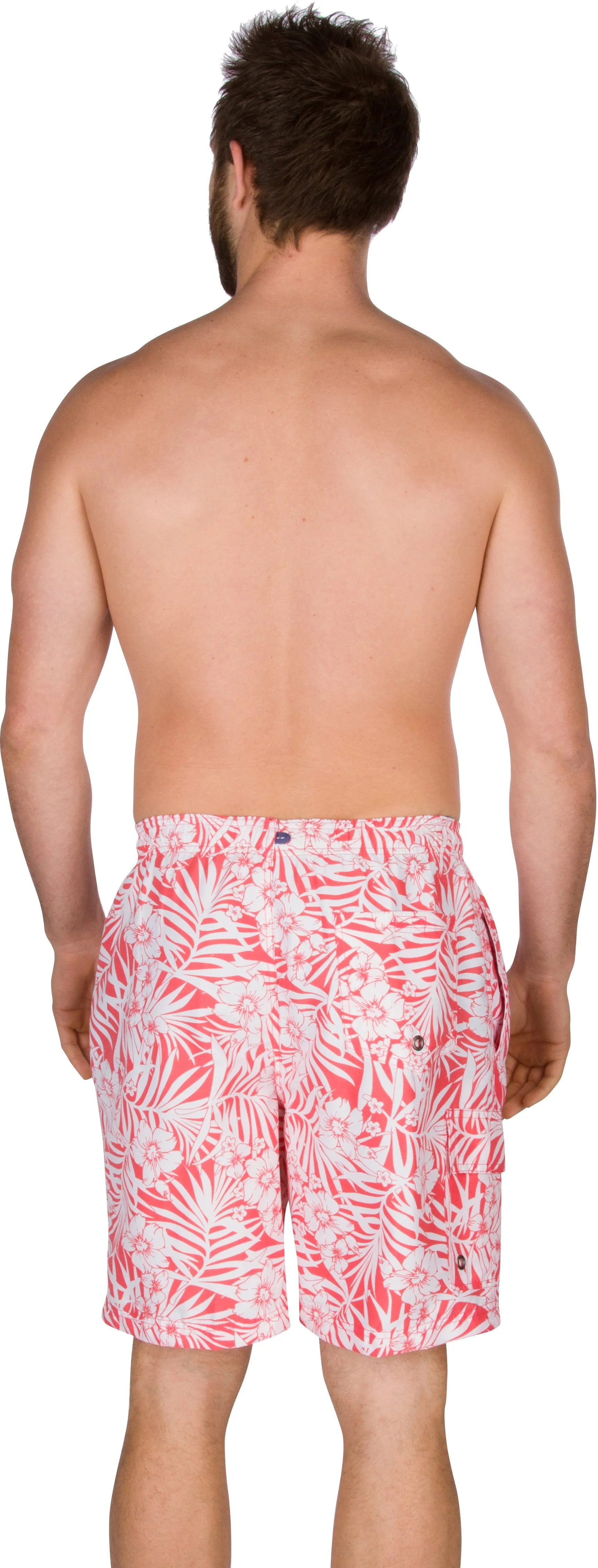 Sakkas Mens Short Marco Aloha Print Printed Skate Surf Board Short / Swim Trunks