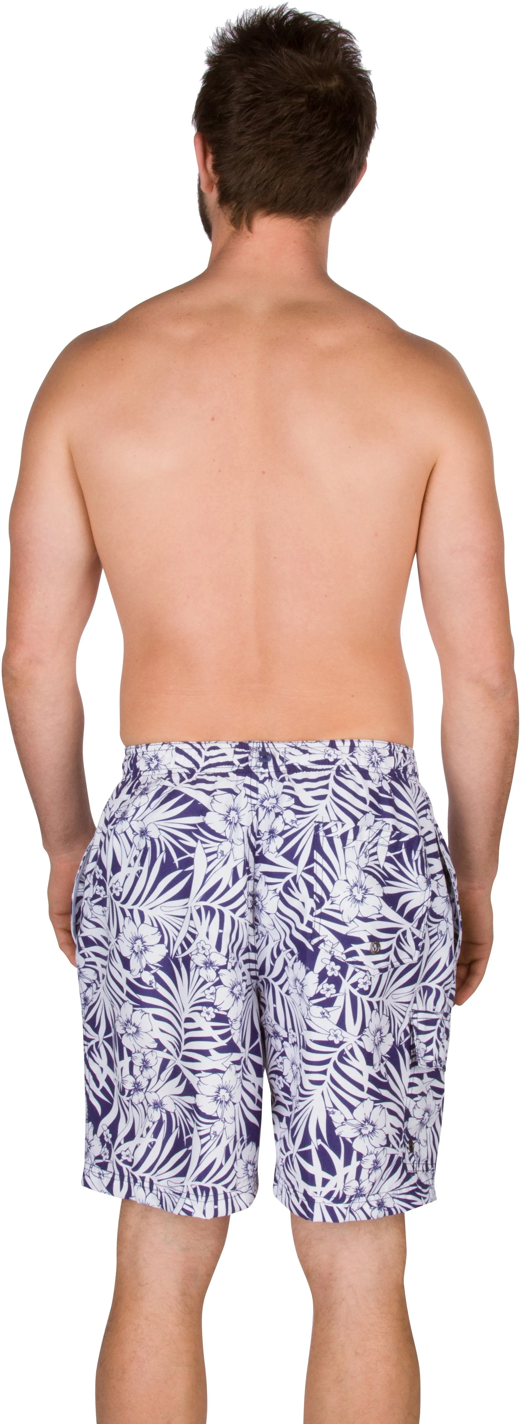 Sakkas Mens Short Marco Aloha Print Printed Skate Surf Board Short / Swim Trunks