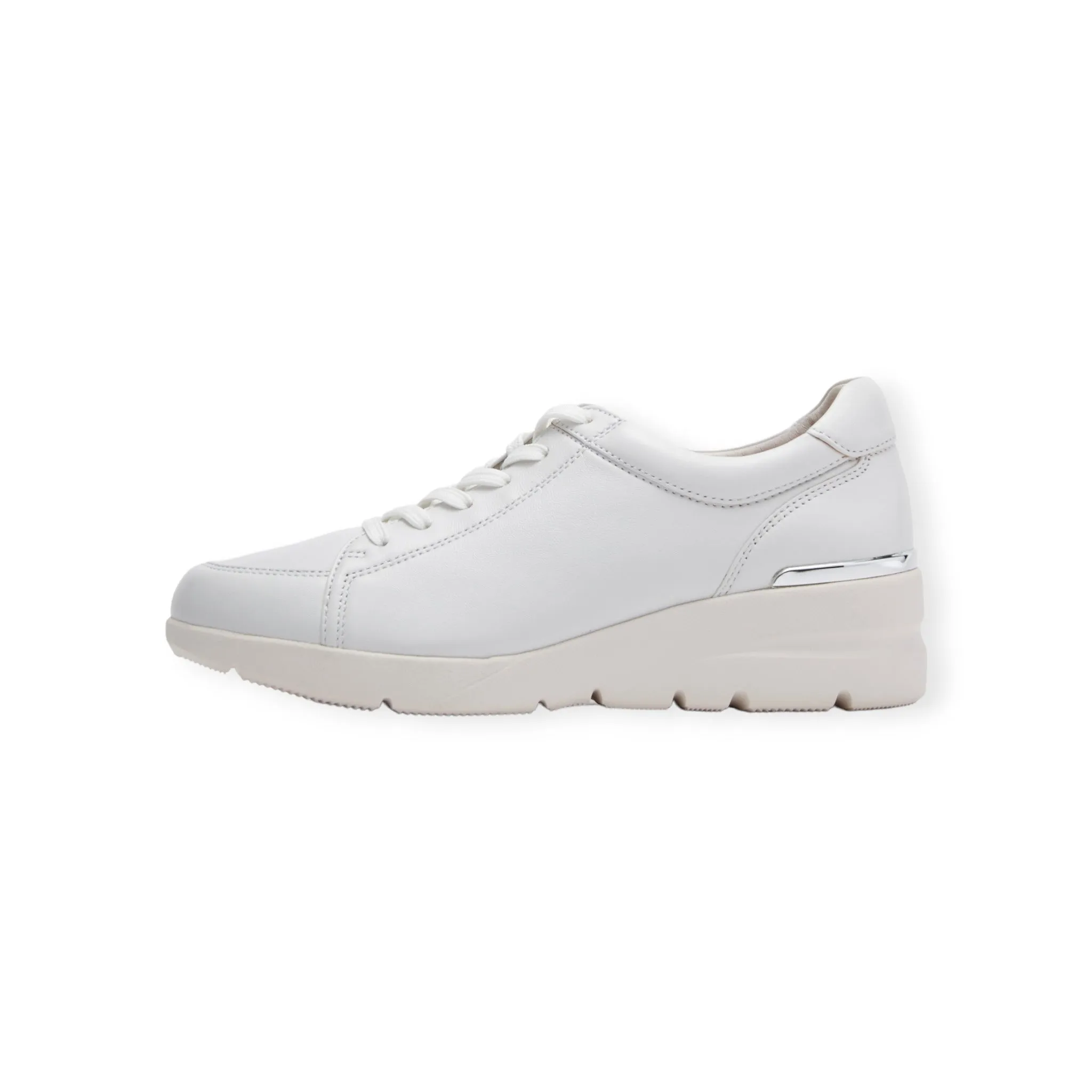 Sheepskin lace-up sneakers with zipper #FJ033