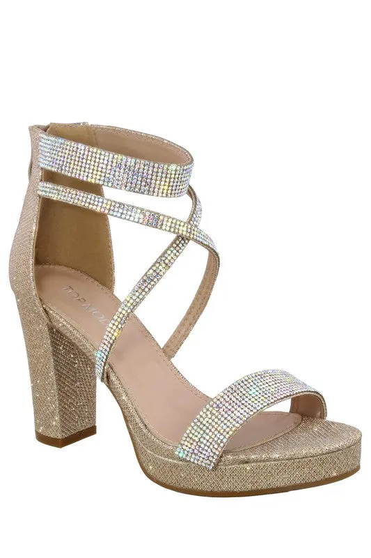 Silver Glitter High Heel