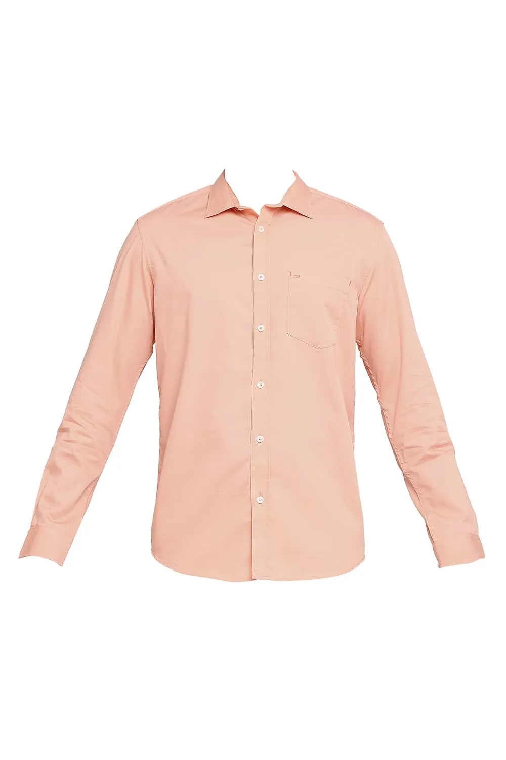 Slim Fit Cotton Polyester Cavalary Twill Shirt