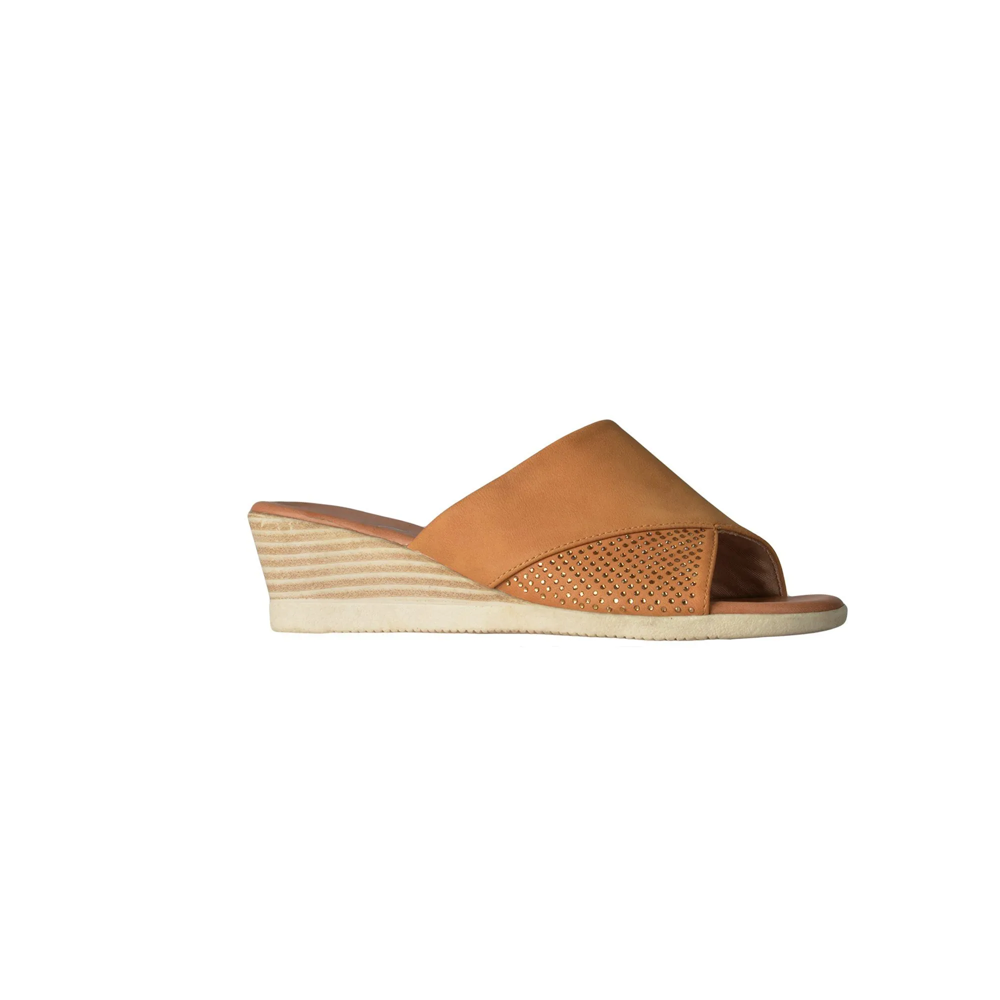 Sparkly Wedge Sandals - Tan