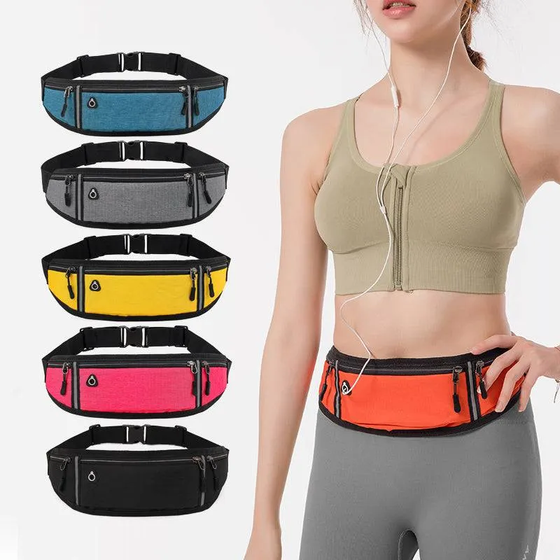 Sports and Running waist Bag with Reflective Strip , Adjustable , waterproof  unisex bag