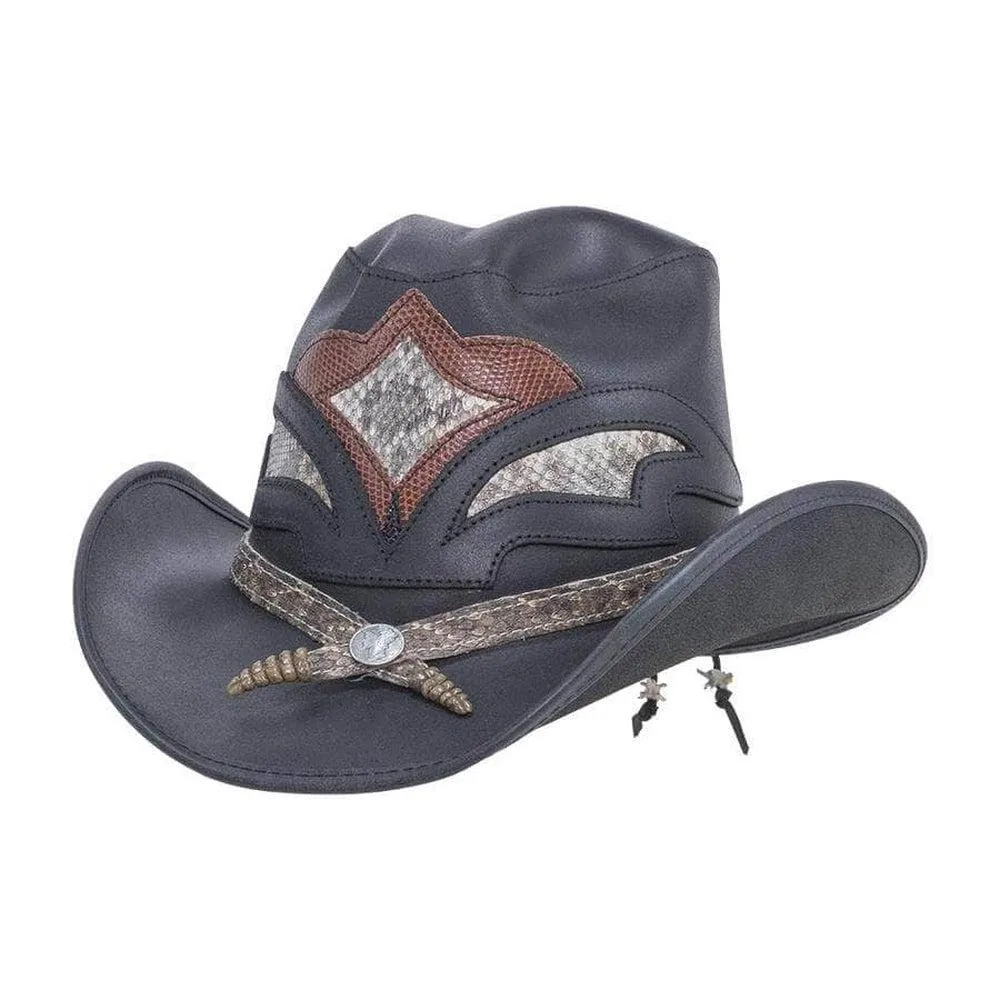 Storm | Mens Leather and Rattlesnake Cowboy Hat