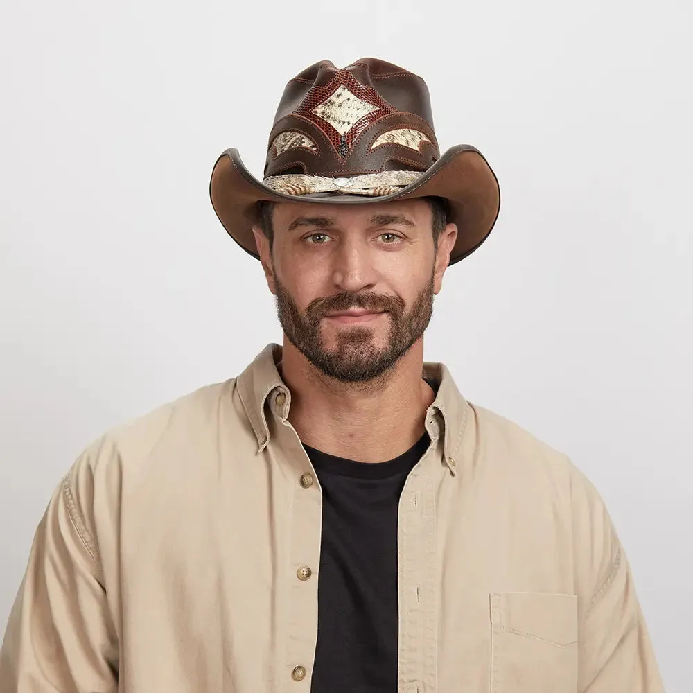 Storm | Mens Leather and Rattlesnake Cowboy Hat