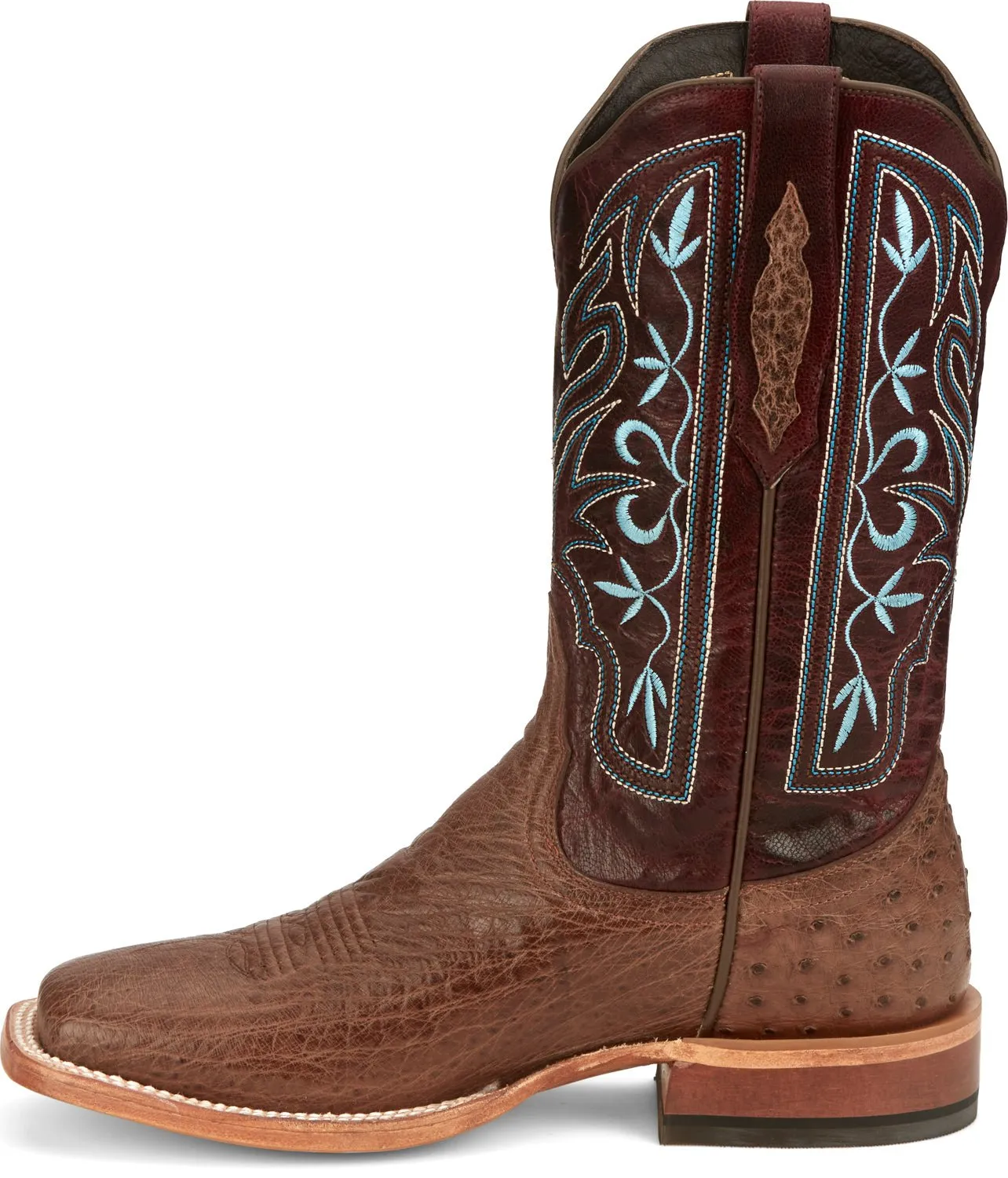 Tony Lama 11in Goat Womens Redblood Tinrose Leather Cowboy Boots