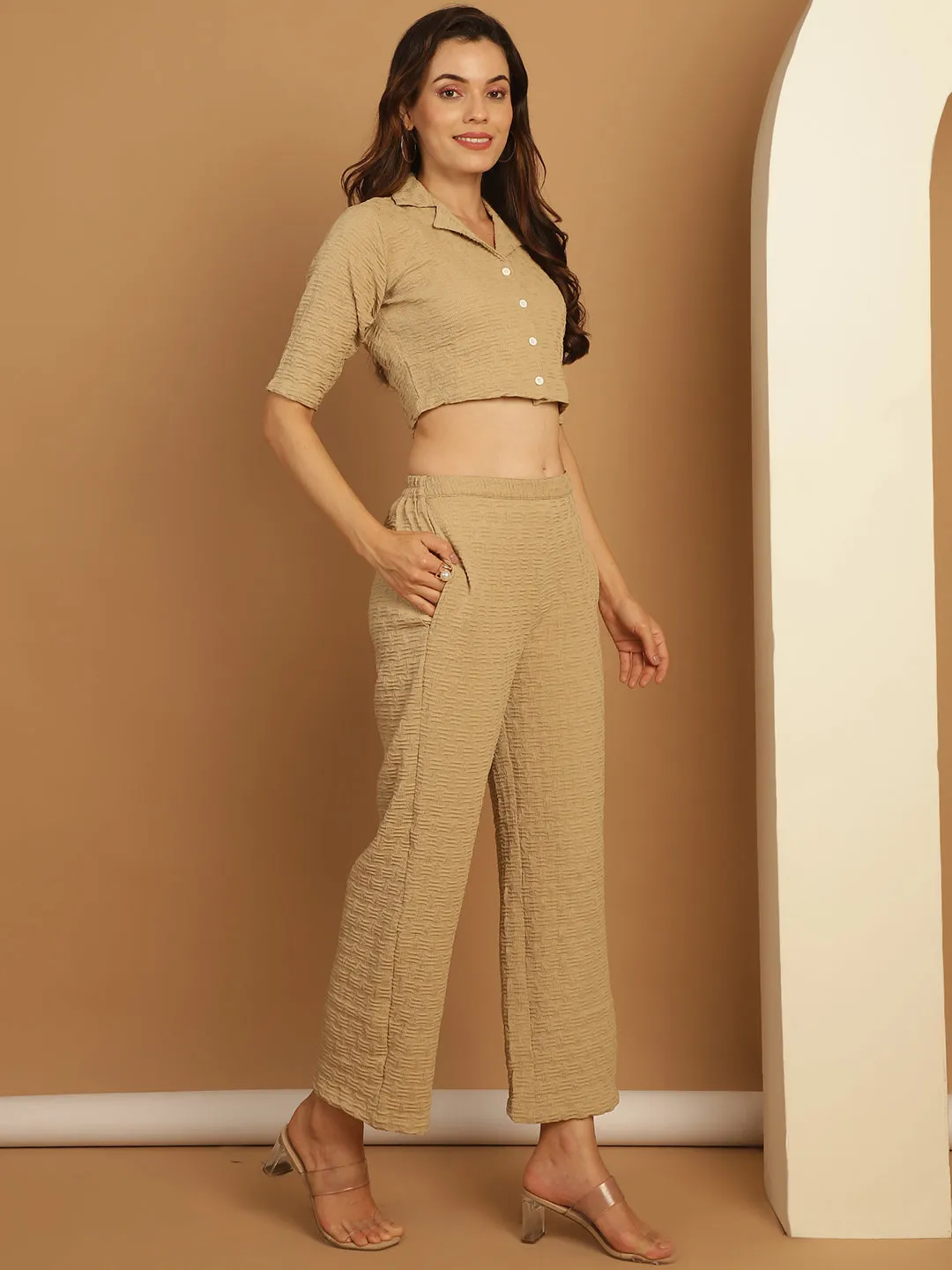 Top And Trouser Woven Design Co-Ords