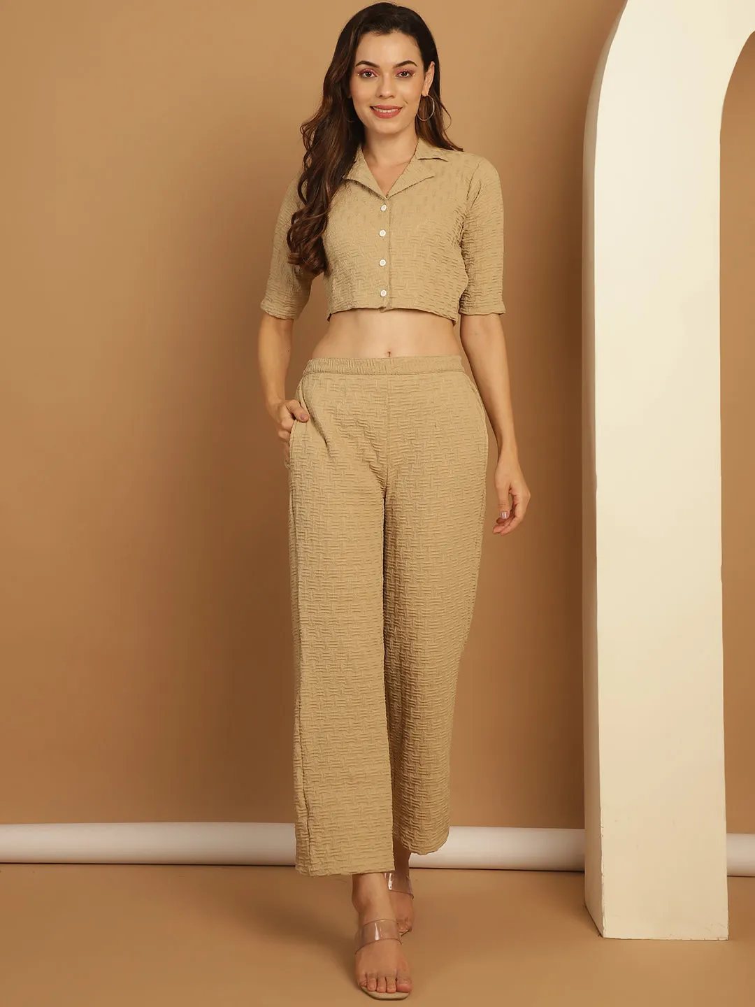 Top And Trouser Woven Design Co-Ords