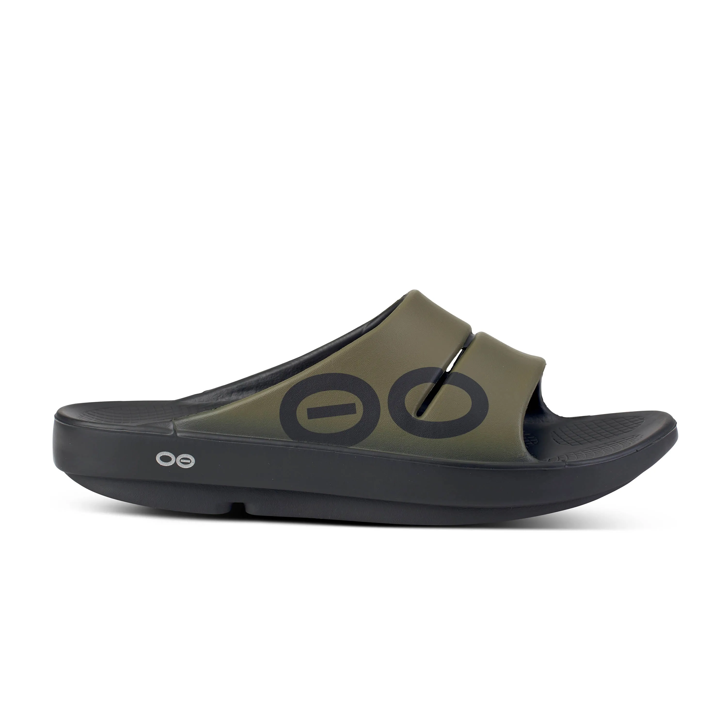 Unisex Oofos OOahh Sport Slide Sandal Color: Tactical Green