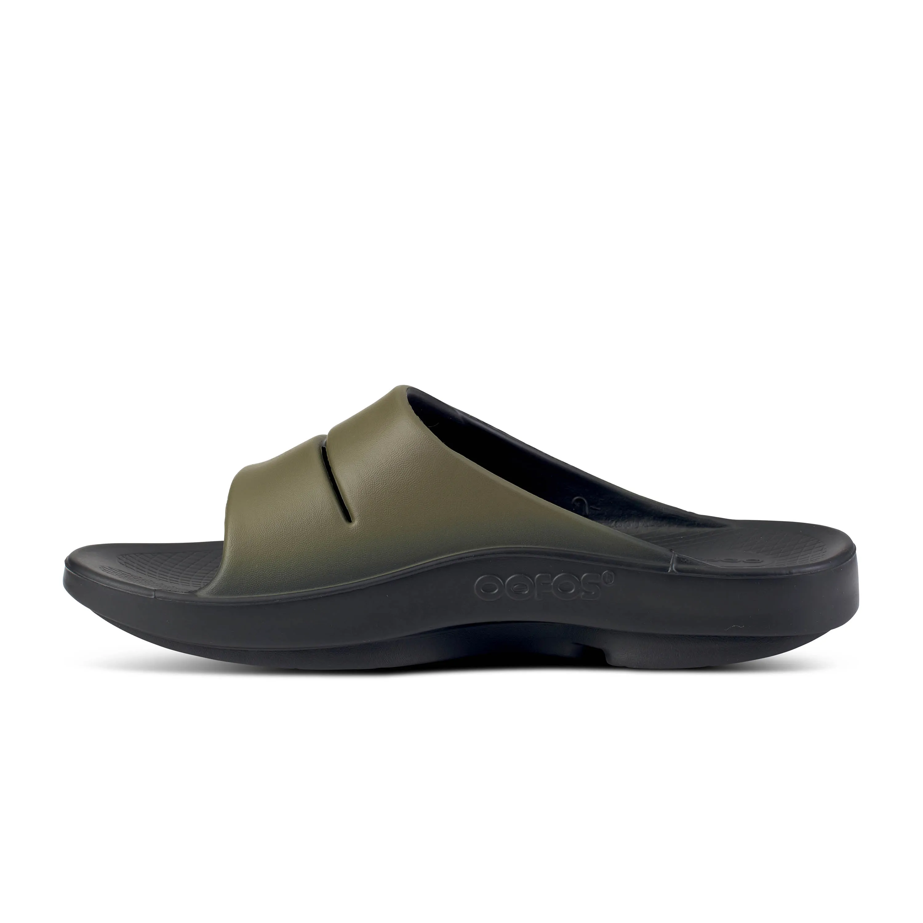 Unisex Oofos OOahh Sport Slide Sandal Color: Tactical Green