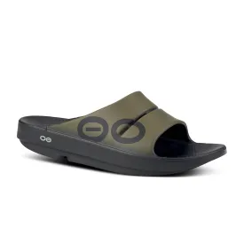 Unisex Oofos OOahh Sport Slide Sandal Color: Tactical Green