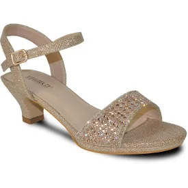 VANGELO Women Sandal ANGEL-10 Heel Party Prom & Wedding Sandal Champagne