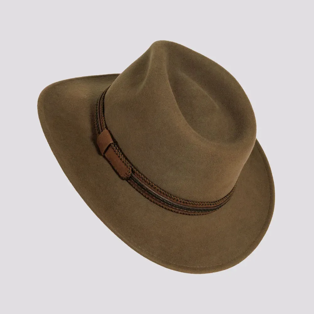 Zion | Womens Crushable Wool Felt Outback Hat