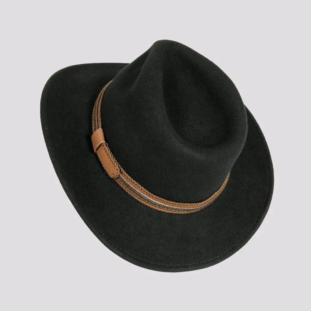 Zion | Womens Crushable Wool Felt Outback Hat